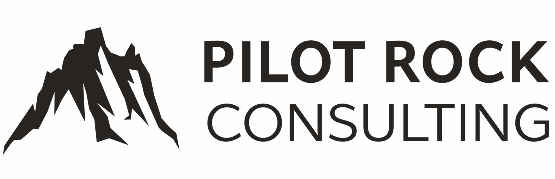 Logo of Pilot Rock Consulting with mountain.
